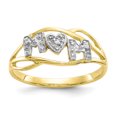 thumbnail image 1 of 10k Yellow Gold Mom Cubic Zirconia Cz Ring, 1 of 9