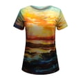 thumbnail image 5 of Puntoco - Camiseta de manga corta con estampado de moda para mujer, blusas sueltas informales Puntoco Puntoco-4554, 5 of 5