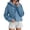 Sky Blue, variant on Denim Hooded Button Down Jacket Casual Pullover Sweatshirt Top With Front Pockets For Streetwear Fashion Oversized Pullover Long Sleeve Crewneck Casual Tops