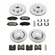 Power Stop Front & Rear Brake Kit with Drilled & Slotted Rotors and Ceramic Brake Pads K4113