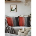 thumbnail image 6 of Outdoor Pillows Waterproof Set of 2, Red Black Ombre Patio Throw Pillows for Couch Bed Sofa with Insert, Vintage Farmhouse Wooden Decorative Travel/Reading/Camping Pillow Set 18x18 Inch, 6 of 8