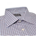 thumbnail image 2 of Ike by Ike Behar Men's Regular Fit Check Dress Shirt | Blue & Maroon, 2 of 3