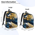 thumbnail image 3 of Yiaed Moonlit Golden Tree Peacock Print Backpack, Premium Laptop Backpack, Travel Backpack for Women, Lightweight Backpacks, Comfortable Back Pack-Medium, 3 of 5