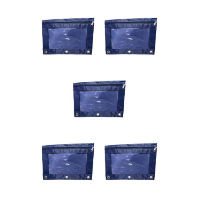 Transemion Easy To Carry And Organize Documents With Stylish Pouch Easy To Organize Items Navy Blue 5Set