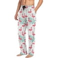 thumbnail image 5 of GZHJMY Pink Flamingo Men's Pajama Pants, Soft and Comfortable Lounge Sleep Bottoms with Pockets, Men's Sleepwear with Custom Print, X-Large, 5 of 7