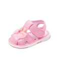 thumbnail image 2 of ATOGUTA Boys Girls Summer Squeaky Sandals Closed-Toe Anti-Slip Rubber Sole Toddler First Shoes Pink, 2 of 5