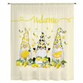 thumbnail image 2 of Lemon Gnomes Sheer Curtains 108 Inches Extra Long, Yellow Summer Botanical Fruit Leaves Light Filering Curtains, Privacy Drapes Simi Floor to Veiling Curtain for Living Room Bedroom Window Treatment, 2 of 9
