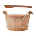 thumbnail image 1 of Sauna Wooden Bucket with Trowel 4L Robust Versatile Sauna Accessory Set Water Bucket for Spa Centres Bathing Ref: 6195, 1 of 5