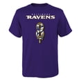 thumbnail image 2 of Youth Lamar Jackson Purple Baltimore Ravens Mainliner Drip Player Name & Number T-Shirt, 2 of 3