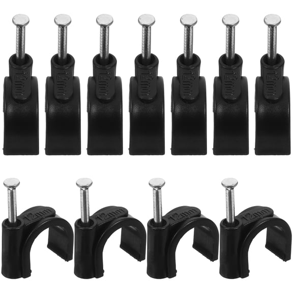 unbranded 100 Pcs Woodworking Clamp Cable Tube Steel Nail Clamps Pipe Support