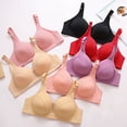 thumbnail image 4 of Harpily 2025 Bra Comfort Bras For Women Full Coverage Underwire Button Front Closure Cotton Bra Soft Wireless Underwear Plus Size, 4 of 9