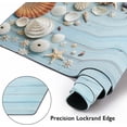 thumbnail image 4 of Shells on Blue Wood Large Mouse Pad Extended Gaming Mouse Pad Waterproof Desk Mat with Stitched Edge,Non Slip Base Keyboard Mouse pad for Home Office 35.4" X 15.7", 4 of 6