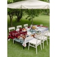 thumbnail image 3 of Outdoor Tablecloth with Umbrella Hole and Zipper, Christmas Snowman Rectangle Table Cloth 60x102 Inch Waterproof Tablecloth, Buffalo Plaid Farmhouse Xmas Tree Snowflakes Picnic Table Cover for Patio, 3 of 7