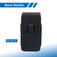 thumbnail image 4 of Unique Bargains Phone Belt Holder Case for 6.6-7.2' Cell Phones, XXL Vertical Grain Leather Phone Belt Pouch, Black, 4 of 6