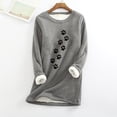 thumbnail image 1 of Birdeem Chemise Décontractée à Manches Régulières Imprimée Mode pour Femmes Hiver Ample Vacances Col Rond, 1 of 12