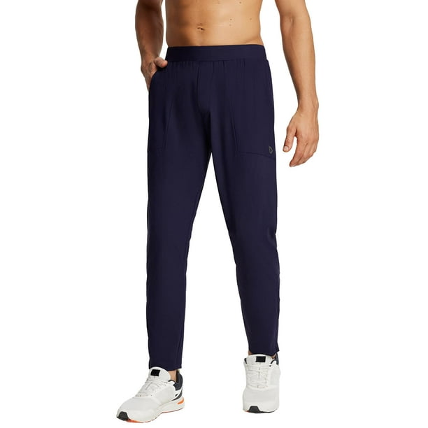 BALEAF Men's Running Pants Zipper Legs Athletic Track Pants Lightweight Trail Run Hiking Workout