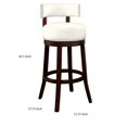 thumbnail image 5 of Shirley Contemporary 29" Barstool With pu Cushion, White Finish, Set of 2, 5 of 5