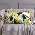 thumbnail image 3 of King Pillow Cases Standard Size - Cute Toucan Monstera On Branch Soft Envelope Closure Microfiber Block Print Pillow Cover, Wrinkle Stain Resistant Travel Pillow Covers Standard Size 20x36in, 3 of 7