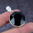 thumbnail image 2 of Black Spinel Handmade 925 Sterling Silver Gift Jewelry Pendant 1.62", 2 of 2