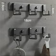 thumbnail image 4 of WEISIPU Aluminum 3 To 7 Hooks Key Coat Clothes Rack Rail Door Holder Hook Wall Mounted Hanger, 4 of 4