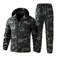 thumbnail image 2 of Men's Jacket Suit Workwear Wear Resistant Camouflage Hooded Training Suit, for Mountaineering Outdoor Winter Adventures and Tough Environments,Camouflage,3XL, 2 of 7