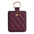 thumbnail image 4 of Allytechgroup Case for Samsung Galaxy Z Flip 7, PU Leather Slim Fit Ring Shockproof Military Grade Drop Protection Compatible with Samsung Galaxy Z Flip 7 for Women Girls, Winered, 4 of 7