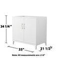 thumbnail image 2 of Wyndham Collection Wch717136s-Cx-Mxx Elan 35" Single Free Standing Vanity Cabinet Only -, 2 of 7