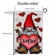 thumbnail image 3 of PHYHOO Happy Valentines Day Gnome Garden Flag for Outside Double Sided Valentine Gnome with Love Heart Pink Sunflowers Small Yard Flags for Valentines Day Outdoor Decoration White, 3 of 6