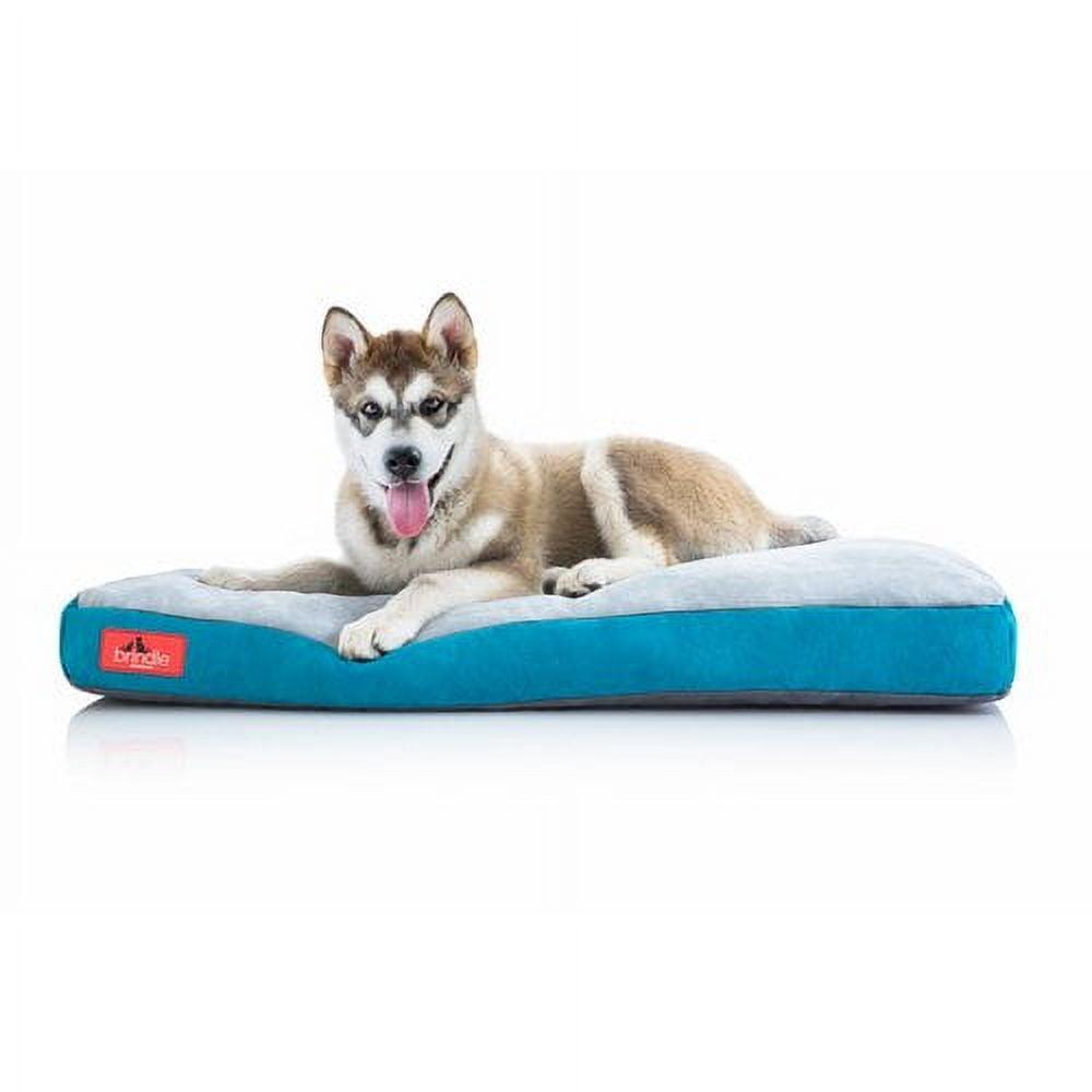 Brindle Memory Foam Orthopedic Dog Bed with Removable Cover, Gray