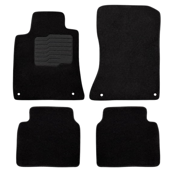 Carpet Floor Mats Fit for 2019 to 2025 Nissan Altima with Driver Heel Pad, Safety Locks, Front and Rear Set, Black