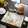 thumbnail image 3 of Eucalyptus Leaves Placemats Set of 4, Daisy Flower Spring Watercolor Country Floral Bee Placemats for Dining Table, Place Mats for Kitchen Tabletop, Waterproof Wipeable Dining Table Mats Set, 3 of 9