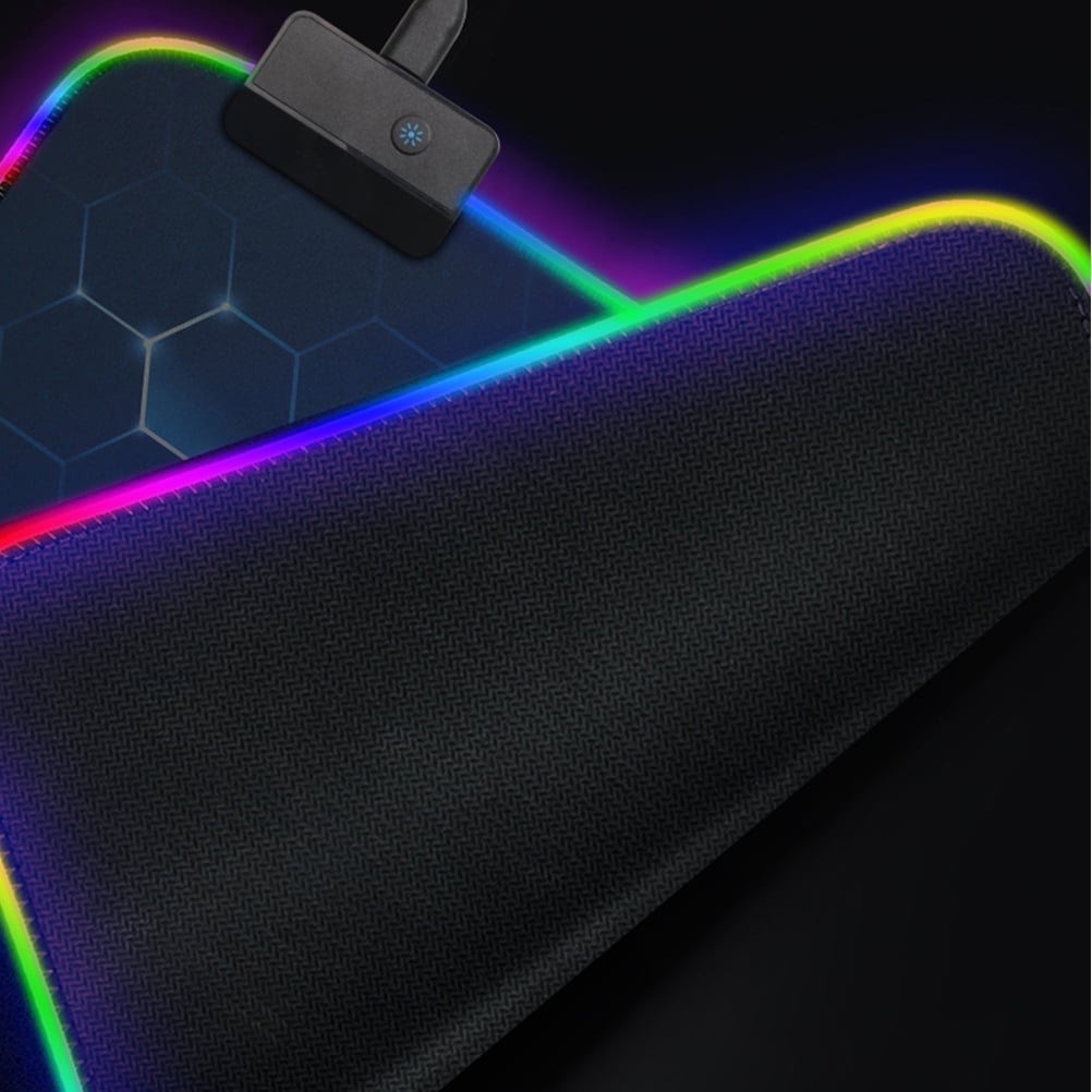 ULTNICE Gaming Mouse Pad RGB Lighting Honeycomb Pattern Luminous 1Set for Office Workers