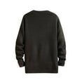 thumbnail image 6 of safuny Men's Outwear Solid Color Pullover Fashion Casual Knitted Sweaters Loose Tops Cotton Big&Tall Long Sleeve Shirts V Neck Sweatshirts Button Black XXXL, 6 of 6