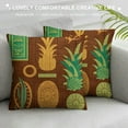 thumbnail image 3 of Nawypu  Throw Pillow Cover Colorful Plumeria Exotic Tiki Pattern Abstract Ethnic Fish Flower Hawaii Hawaiian Square Decorative Throw Pillow Cushion Case Pillowcase, 3 of 5