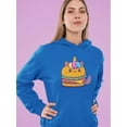 thumbnail image 2 of Unicorn Burger  Hoodie Women -Image by Shutterstock, Female Medium, 2 of 4