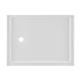 thumbnail image 3 of Carre 48" x 36" Acrylic White, Single-Threshold, Left Drain, Shower Base, 3 of 9