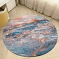thumbnail image 4 of Water Splash Ripple Washable Round Rug -Circle Area Rugs for Nursery Bedroom, Vintage Non Slip Non Shedding Low Pile Carpet for Living Room Coffee Table Entryway, 4 of 6