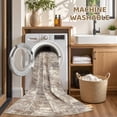 thumbnail image 2 of UERMEI 5'x7' Washable Area Rugs for Living Room, Modern Abstract Printed Carpet, Non Slip Indoor Rug for Bedroom Home Decor Carpets, Speckles Brown, 2 of 9
