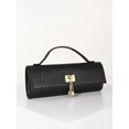 thumbnail image 4 of REMANLAND Women's PVC Snake Print Tote Handbag Detachable Chain Strap, Black, 4 of 6