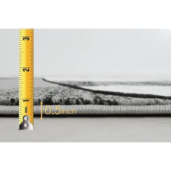 Handcraft Rugs-Color Block/Geometric/Linear Modern Contemporary Hand Carved Area Rug-Silver/Gray/Black