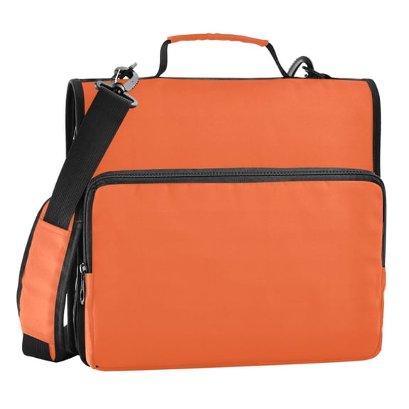 ALAZA Zipper Binder Orange Background 3 Ring Trapper Keeper File Folder Organizer Bag