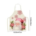 thumbnail image 3 of Christmas Apron for Adults, Santa Snowman Reindeer Design Kitchen Cooking Aprons, Waterproof Polyester Holiday Apron for Xmas Baking, Parties, Family Gatherings, 3 of 4