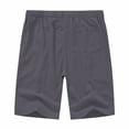 thumbnail image 2 of Tyhengta Men's Casual Cotton Shorts Drawstring Lightweight Summer Beach Shorts Jogger Gym Pockets Gray XL, 2 of 6