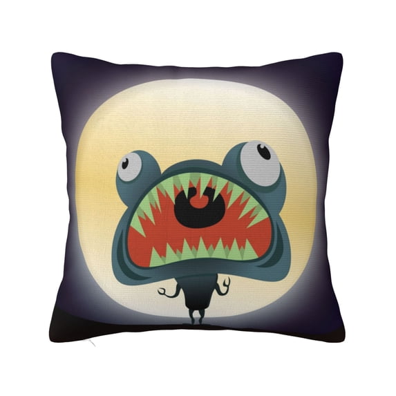 ZICANCN Werewolf Monster Decorative Throw Pillow Covers , Couch Sofa Decorative Knit Pillow Covers for Living Room Farmhouse 18"x18"