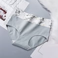 thumbnail image 5 of jobturf Underwear for Women Floral Print Cheeky Lace Bikini Panties Color Block Soft Breathable Hipsters Briefs, 5 of 5