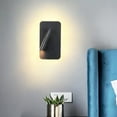 thumbnail image 4 of Aplique de pared LED, luz de lectura para cabecera, luces de lectura de pared LED de 13 W, foco ajustable (luz cálida de 3000 K, rectangular), aplique de pared para pasillo, escalera, sala de estar, 4 of 5