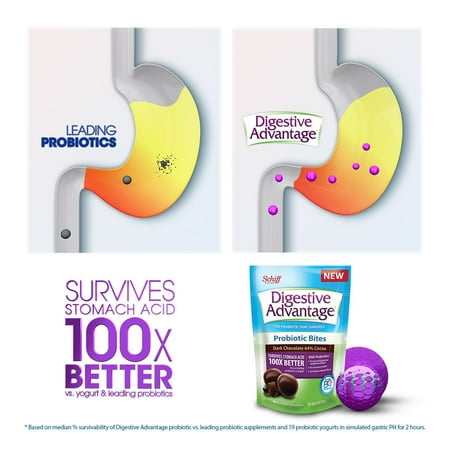 Digestive Advantage Dark Chocolate Probiotic Bites - 4.8 oz