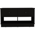 thumbnail image 3 of Two Drawers & Two Open Shelves Metal Rails - Bedroom Storage Solution in Modern Style, 3 of 3