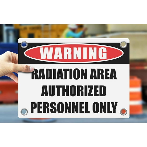 RADIATION AREA AUTHORIZED PERSONNEL ONLY | Warning Notice Caution Danger 3mm PVC Sign
