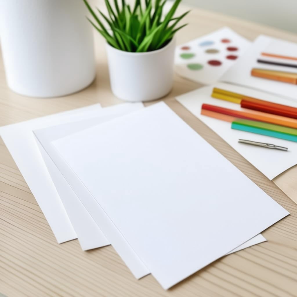 100 Sheets of Heavyweight White Cardstock - Ideal for Business Cards, Art Projects, Invitations, and Stationery Printing | 80 lb Cover Stock | 8.5 x 11 Inches | Thick and Durable Cardstock (216 gsm)